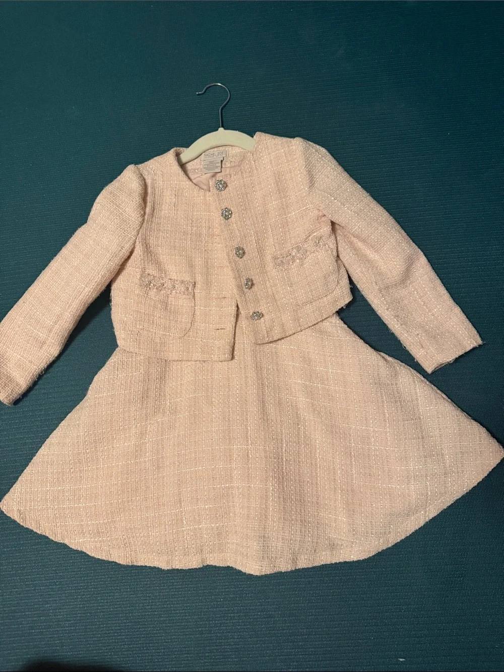 Rachel Zoe Light Pink Tweed Jacket and Skirt Set
